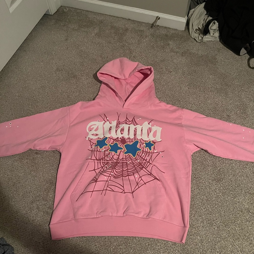 Pink atlanta sp5der hoodie